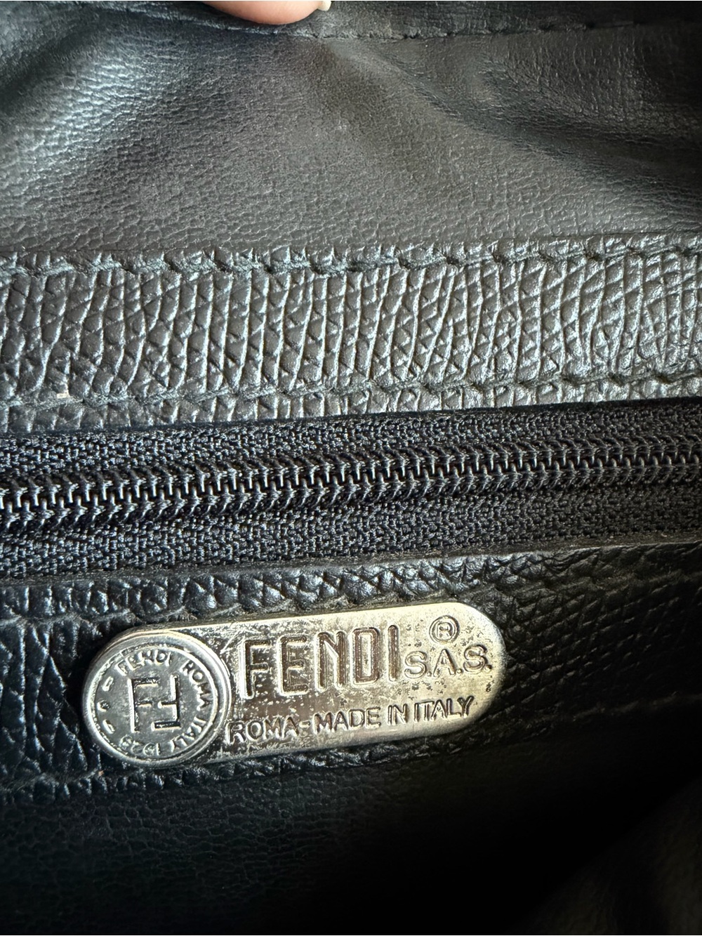 Vintage Fendi Black FF Zucchino on strap - Picture 8 of 14